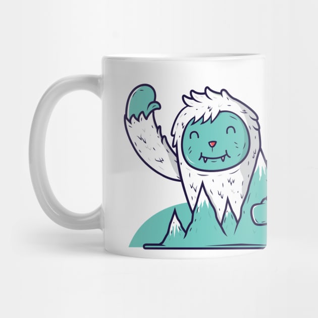 Cute and friendly yeti by UniqueDesignsCo